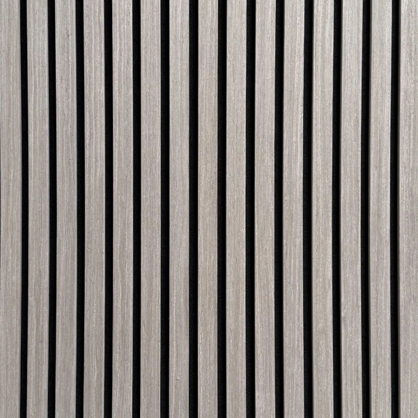 Light gray wood grain grooved PVC wall panel